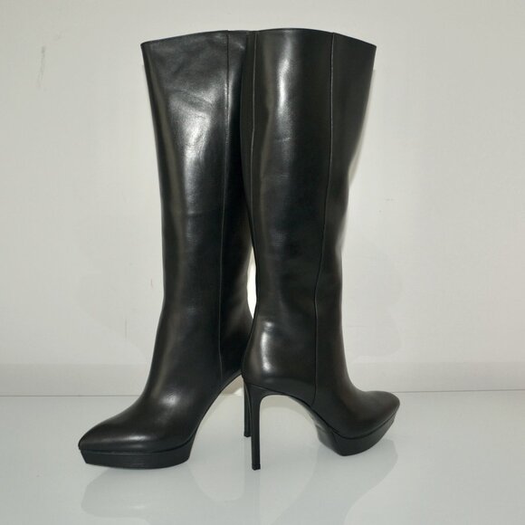 NIB YSL YVES SAINT LAURENT LEATHER HIGH KNEE BOOTS - Picture 11 of 11